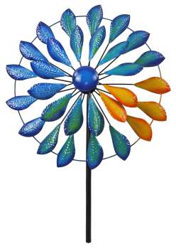 Preview: Buntes Windspiel im Blätter-Design – Farbtupfer für Ihren Garten